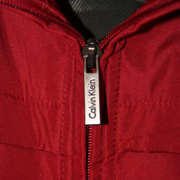 Clavin Klein Red Trench Coat Rain Coat - Picture 3 of 6